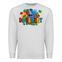 Dove Grey different is beautiful autism stitch Premium Sweatshirt - Zillion Design Studio
