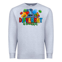 Heather Grey different is beautiful autism stitch Premium Sweatshirt - Zillion Design Studio