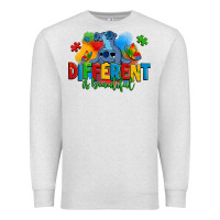 Oatmeal Heather different is beautiful autism stitch Premium Sweatshirt - Zillion Design Studio