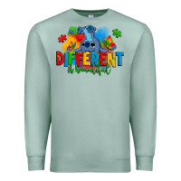 Seafoam different is beautiful autism stitch Premium Sweatshirt - Zillion Design Studio