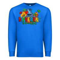 True Royal different is beautiful autism stitch Premium Sweatshirt - Zillion Design Studio
