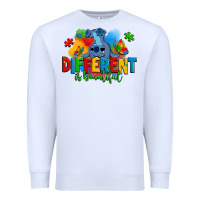 White different is beautiful autism stitch Premium Sweatshirt - Zillion Design Studio