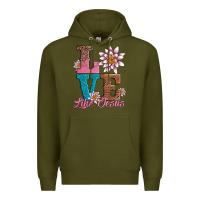 Army Green valentines day love like jesus Premium Hoodie - AdoDesignShop