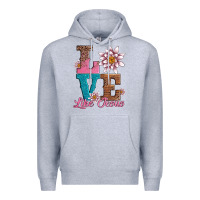 Heather Grey valentines day love like jesus Premium Hoodie - AdoDesignShop