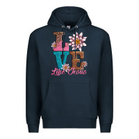 Navy valentines day love like jesus Premium Hoodie - AdoDesignShop