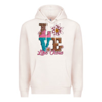 Pale Pink valentines day love like jesus Premium Hoodie - AdoDesignShop