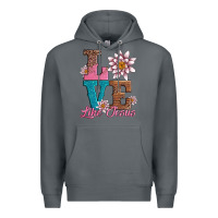 Rock valentines day love like jesus Premium Hoodie - AdoDesignShop