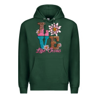 Sports Green valentines day love like jesus Premium Hoodie - AdoDesignShop