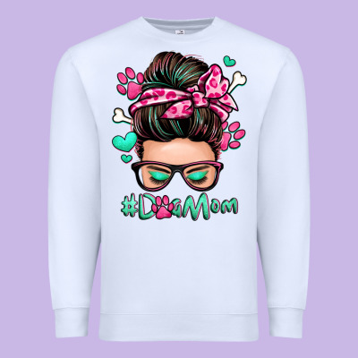 Dog Mom Messy Bun Premium Sweatshirt Designed By Zillion Design Studio