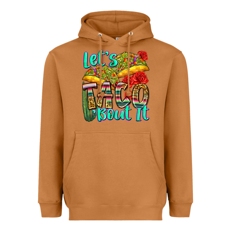 Let's Taco Bout It Heavyweight Hoodie by Zillion Design Studio | Teevron