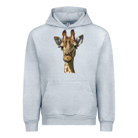 Heather Grey giraffe head Urban Hoodie - LillyAllenDesigns