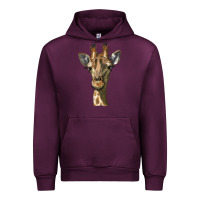 Mauve Wine giraffe head Urban Hoodie - LillyAllenDesigns