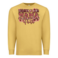 Antique Gold glitter and dirt mama of both girls Premium Sweatshirt - Zillion Design Studio