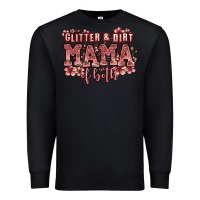 Black glitter and dirt mama of both girls Premium Sweatshirt - Zillion Design Studio