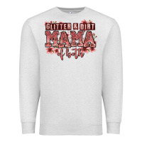 Oatmeal Heather glitter and dirt mama of both girls Premium Sweatshirt - Zillion Design Studio