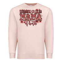 Pale Pink glitter and dirt mama of both girls Premium Sweatshirt - Zillion Design Studio