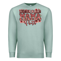 Seafoam glitter and dirt mama of both girls Premium Sweatshirt - Zillion Design Studio