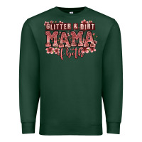 Sports Green glitter and dirt mama of both girls Premium Sweatshirt - Zillion Design Studio