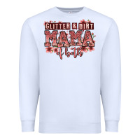 White glitter and dirt mama of both girls Premium Sweatshirt - Zillion Design Studio