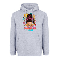 Heather Grey summer vibes messy bun tbw Heavyweight Hoodie - texasbilliewilder