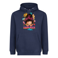 Navy summer vibes messy bun tbw Heavyweight Hoodie - texasbilliewilder