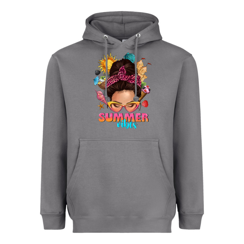 Summer Vibes Messy Bun Tbw Heavyweight Hoodie by texasbilliewilder | Teevron