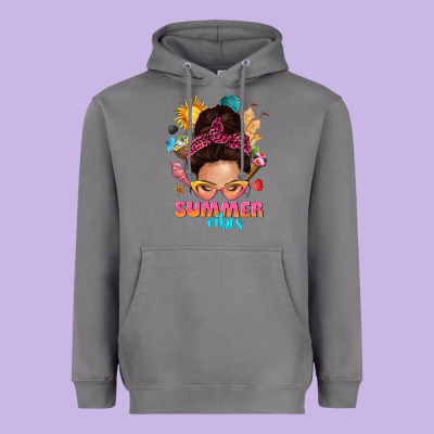 Summer Vibes Messy Bun Tbw Heavyweight Hoodie Designed By Texasbilliewilder