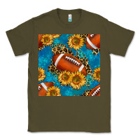 Army Green american football with leopard Classic Tee - BundleAndBundleShop