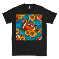 Black american football with leopard Classic Tee - BundleAndBundleShop