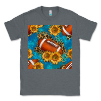 Charcoal Heather american football with leopard Classic Tee - BundleAndBundleShop