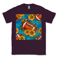 Plum american football with leopard Classic Tee - BundleAndBundleShop