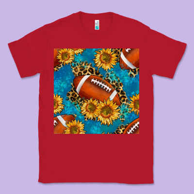 American Football With Leopard Classic Tee Designed By Bundleandbundleshop