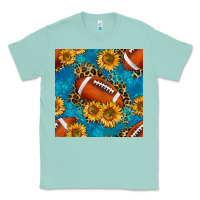 Seafoam american football with leopard Classic Tee - BundleAndBundleShop