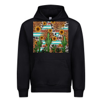 Black western cactus and sunflowers Urban Hoodie - Jasminsmagicworld