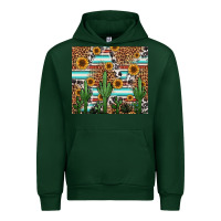 Forest Green western cactus and sunflowers Urban Hoodie - Jasminsmagicworld