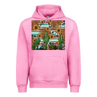 Fuchsia Pink western cactus and sunflowers Urban Hoodie - Jasminsmagicworld