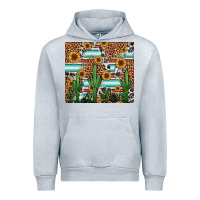 Heather Grey western cactus and sunflowers Urban Hoodie - Jasminsmagicworld