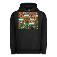 Pigment Black western cactus and sunflowers Urban Hoodie - Jasminsmagicworld