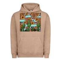 Pigment Burro western cactus and sunflowers Urban Hoodie - Jasminsmagicworld