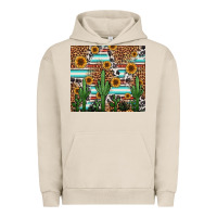 Pigment French Oak western cactus and sunflowers Urban Hoodie - Jasminsmagicworld