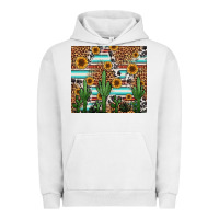Pigment Lunar Rock western cactus and sunflowers Urban Hoodie - Jasminsmagicworld