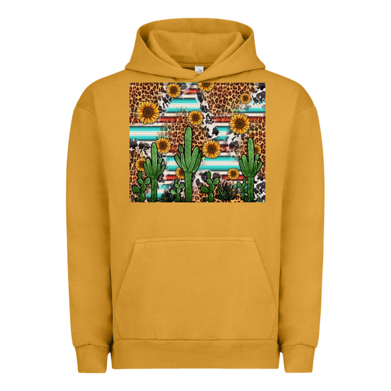 Western Cactus And Sunflowers Urban Hoodie by Jasminsmagicworld | Teevron