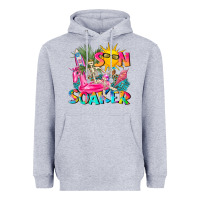 Heather Grey sun soaker Heavyweight Hoodie - texasbilliewilder