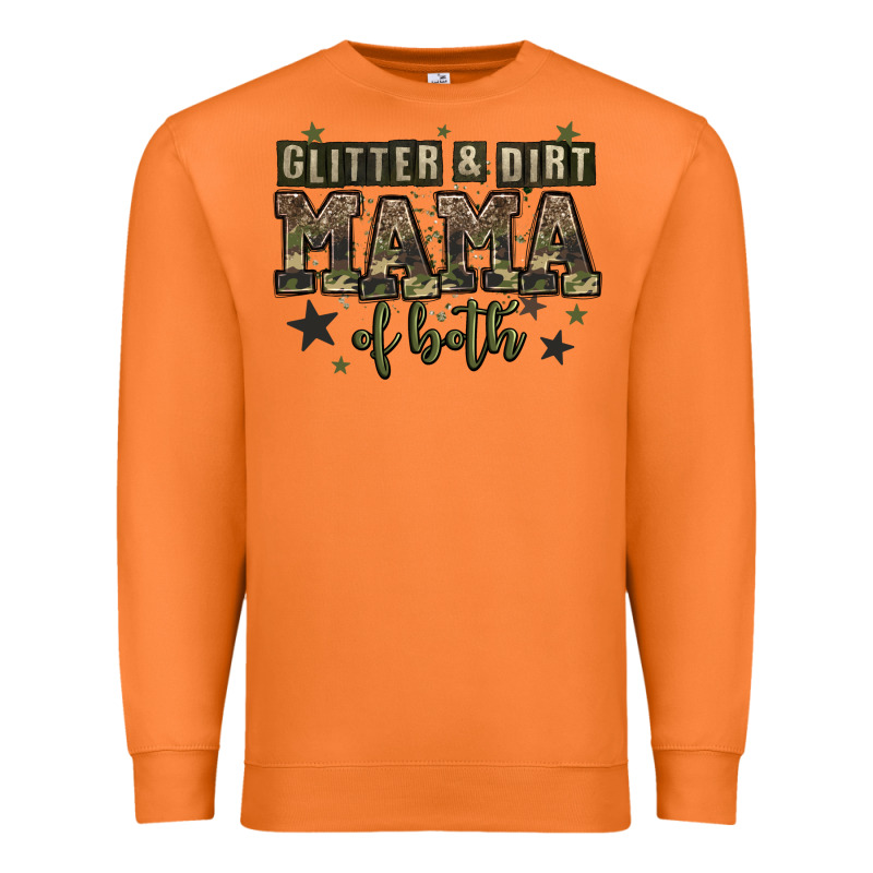 Glitter And Dirt Mama Of Both Premium Sweatshirt by Zillion Design Studio | Teevron