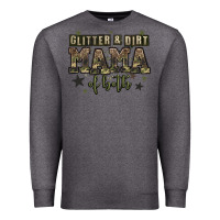 Charcoal Heather glitter and dirt mama of both Premium Sweatshirt - Zillion Design Studio