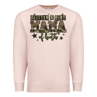 Pale Pink glitter and dirt mama of both Premium Sweatshirt - Zillion Design Studio