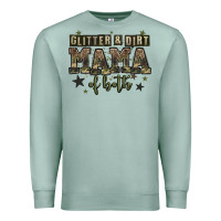 Seafoam glitter and dirt mama of both Premium Sweatshirt - Zillion Design Studio