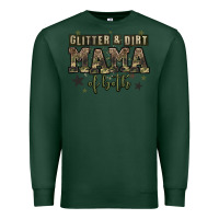 Sports Green glitter and dirt mama of both Premium Sweatshirt - Zillion Design Studio