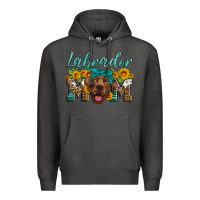 Charcoal Heather labrador mom Premium Hoodie - Artiststas
