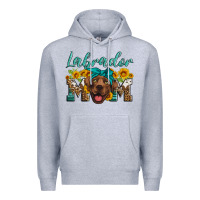 Heather Grey labrador mom Premium Hoodie - Artiststas